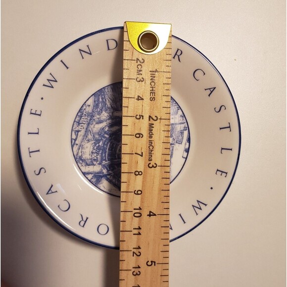 Vintage Windsor Castle Dish Blue White HR Queen Fine Bone China for Trinket Ring - Picture 3 of 9